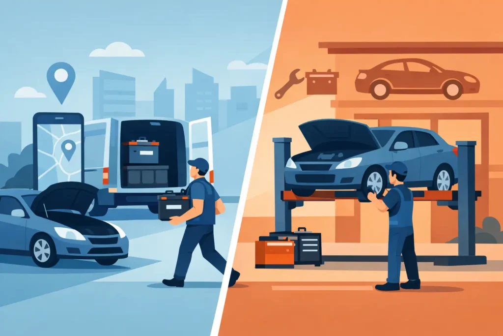 Battery Delivery Versus Auto Shop: Which Wins?