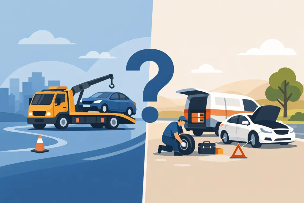 Tow Truck or Roadside Service? What to Call