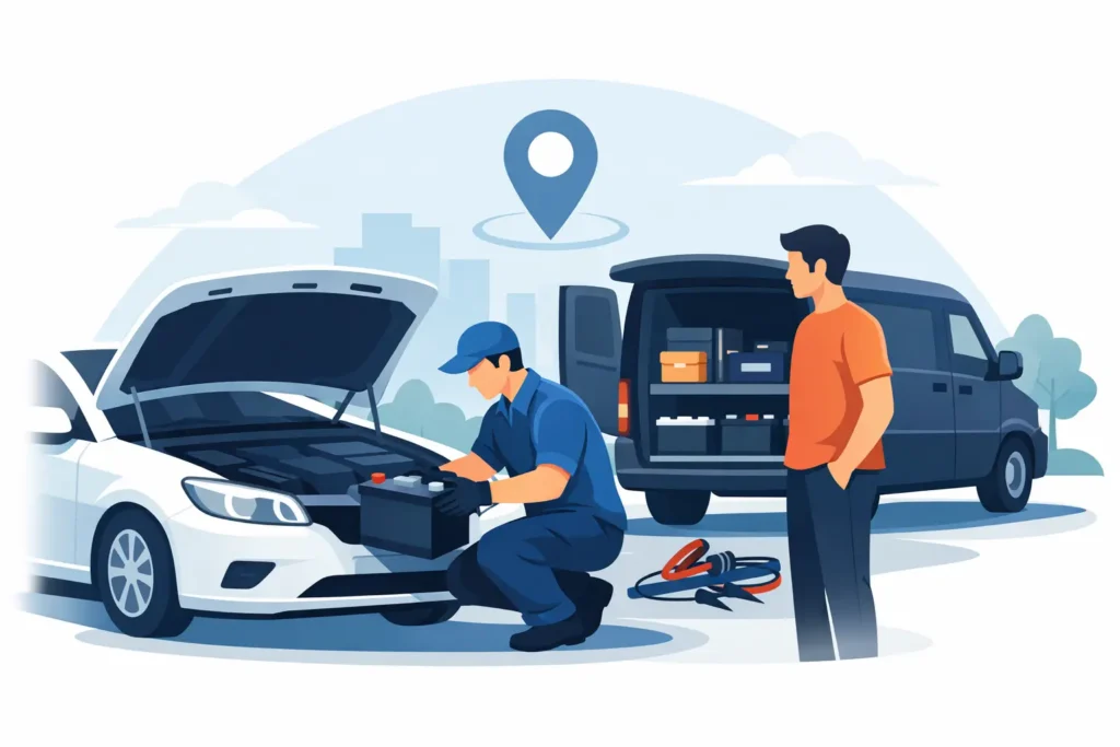 Battery Replacement Without Towing at Your Location