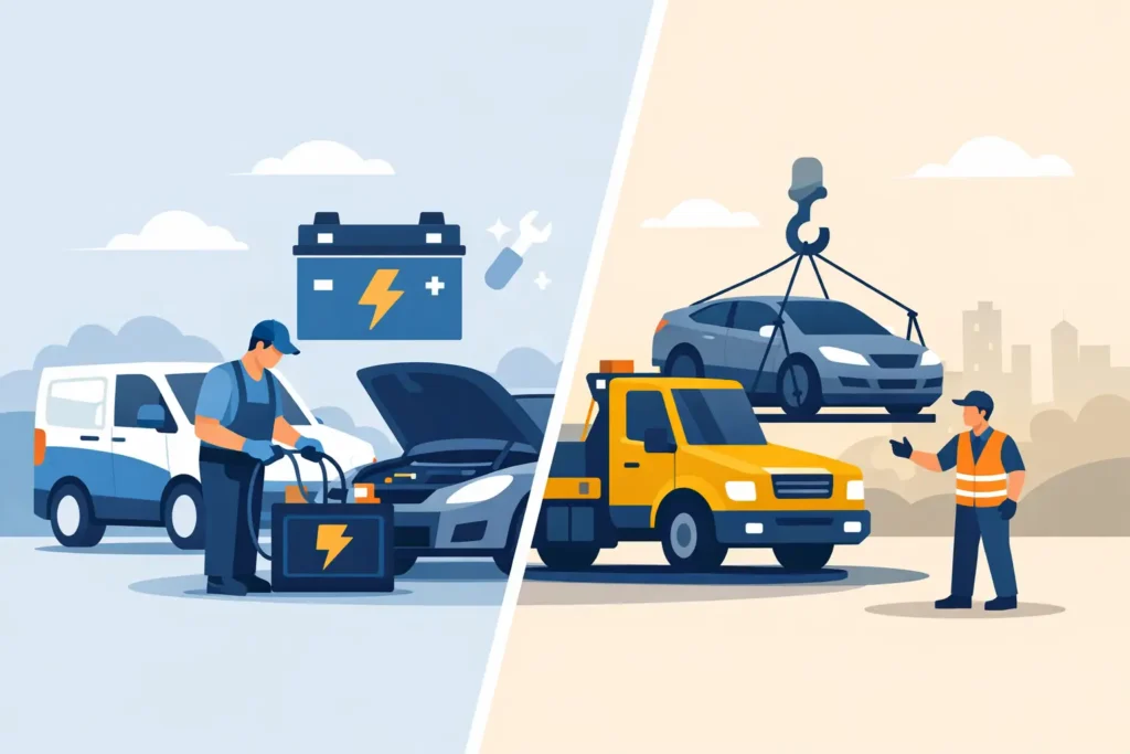Mobile Battery Service vs Towing for Dead Cars